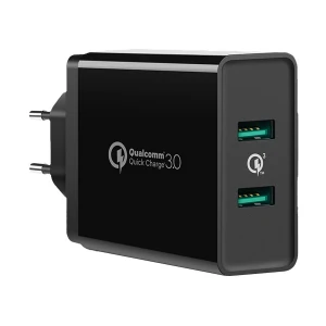 Ugreen CD161 (10216) 36W Dual USB QC 3.0 Black Charger / Charging Adapter #10216 (2 Pin, EU)