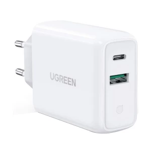 Ugreen CD170 (60468) 38W PD USB & USB-C White Fast Charger / Charging Adapter #60468