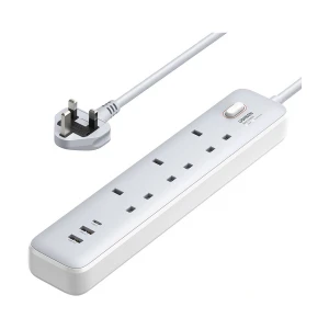 UGREEN CD286 (15461) 3 Pin 3 Port White Power Strip #15461 (2 x USB, 1 x USB-C)