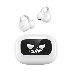 Ugreen ClipBuds Magic WS208 White Bluetooth TWS Open-ear Earbuds with Smart Touchscreen