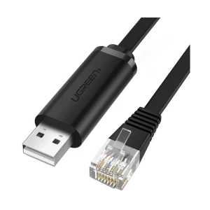 Ugreen CM204 (50773) USB Male to LAN Male, 1.5 Meter, Black Cable # 50773