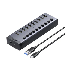Ugreen CM482 (30779) USB Male to 10 USB Female Black USB HUB # 30779