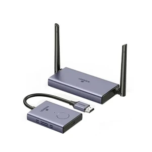 Ugreen CM506 (50633A) HDMI Male to HDMI, VGA & 3.5mm Female Gray Wireless Extender #50633A (1xTransmitter,1xReceiver,50M)