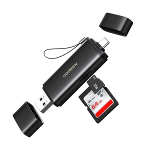Ugreen CM803 (65024) USB & USB Type-C Male to SD/TF Black Card Reader #65024