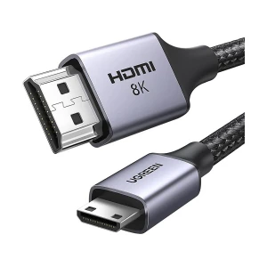 Ugreen HD163 (15515) Mini HDMI Male to HDMI 2.1 Male, 2 Meter, Black Cable #15515 (8K)