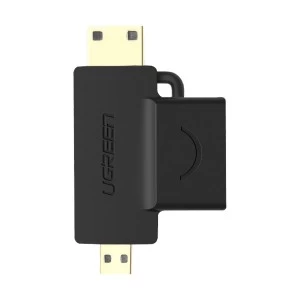 UGREEN 20144 Micro & Mini HDMI Male to HDMI Female Black Converter # 20144