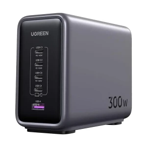 Ugreen Nexode CD333 (90903B) 5 Port USB & Quad USB-C 300W GaN Desktop Charging Station #90903B (2 Pin, EU)