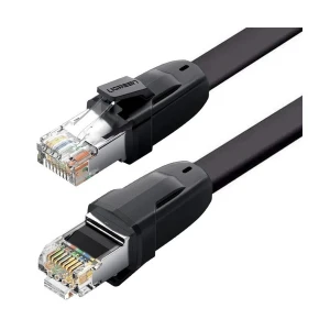 Ugreen NW134 (10982) Cat-8, 3 Meter, Black Network Cable # 10982, Flat Patch Cord