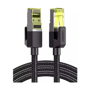 Ugreen NW150 (80421) Cat-7 F/FTP 1 Meter Black Braided Network Cable # 80421, Patch Cord