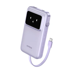Ugreen PB511 (35604B) Single Cable 10000mAh Purple 30W Power Bank with Digital Display #35604B