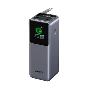 Ugreen PB726 (95670B) 20000mAh Gray 165W Power Bank with Digital Display & Retractable Cable #95670B