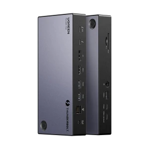 Ugreen Revodok Max 313 U709 (25085EU) Type-C Female to HDMI, DP, Tri USB, Tri USB-C (Thunderbolt 4), TF, SD, 3.5mm & LAN Female Gray Docking Station #25085EU