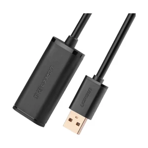 Ugreen US121 (10319) USB Type-A Male to Female, 5 Meter, Black Active Extension Cable # 10319 (With Chipset)
