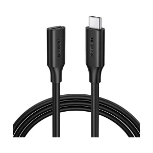 Ugreen US353 (10387) USB Type-C Male to Female, 1 Meter, Black Extension Cable # 10387