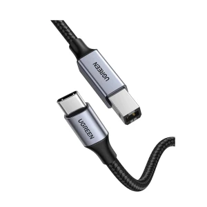 Ugreen US370 (35004) USB Type-C Male to Type-B Male, 5 Meter, Black Printer Cable