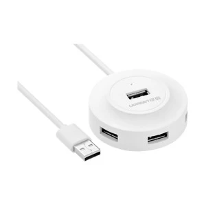 Ugreen 20270 USB Male to Quad USB Female White Hub # 20270