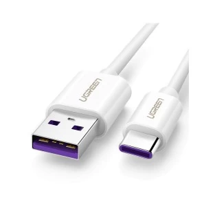 UGREEN 40888 Male to Type-C 1 Meter White Data Cable