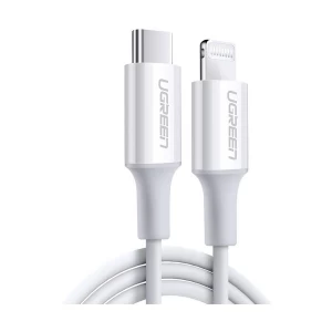 UGREEN US171 (60748) USB Type-C Male to Lightning Male, 1.5 Meter, White Charging Cable # 60748