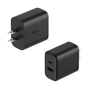 Ugreen X227 (45303) USB & USB-C 20W Black Charger / Charging Adapter #45303 (2 Pin, US)