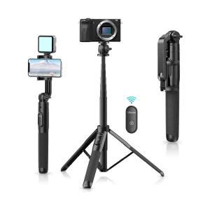 Ulanzi SK-03 64 Inch Black Selfie Stick Tripod & Detachable Remote for Smartphones & Cameras