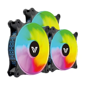 Value Top CR10-1292ARGB 120mm (3xFAN) Black Casing Cooling Fan With Control Board & Aurora Cable