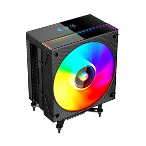 Value Top GLACIO XD220 RGB Black Air CPU Cooler with Temperature Display