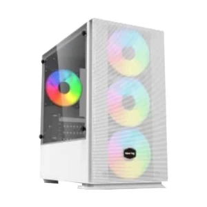 Value Top VT-B708W Mesh Mini Tower White Micro-ATX Gaming Desktop Casing With Quad Fan