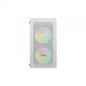 Value Top VT-M200-W ARGB Mid Tower (Tempered Glass Window) Micro-ATX White Desktop Casing with Standard PSU