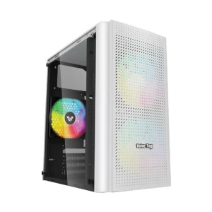 Value Top VT-M200-W RGB Mid Tower Micro-ATX White Desktop Casing with Standard PSU