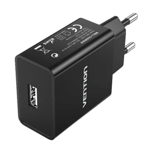 Vention WML-CH07-EU-B 1 Port 12W USB Black Charger / Charging Adapter #WML-CH07-EU-B