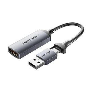 Vention ACWHA Type-C & USB Male to HDMI Female, Gray Converter #ACWHA