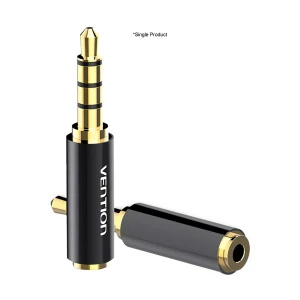 Vention BFBB0 3.5mm (TRRS) Male to 2.5mm Female Black Audio Converter #BFBB0