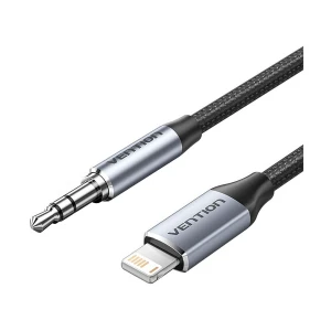 Vention BMCHF Lightning Male to 3.5mm Male, 1 Meter, Gray Audio Cable #BMCHF