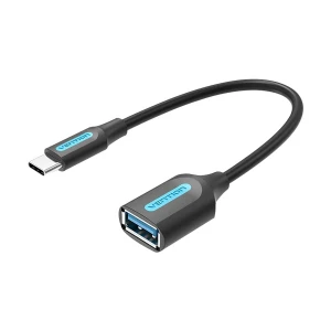 Vention CCVBB USB Type-C Male to USB Female 0.15 Meter Black OTG Converter #CCVBB