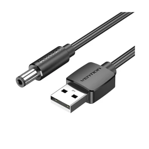 Vention CEYBG USB Type-A Male to DC 5.5mm Male, 1.5 Meter, Black Cable #CEYBG