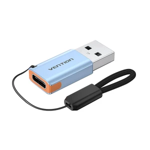 Vention CUAH0 USB Male to Type-C Female Gray Converter with Lanyard #CUAH0