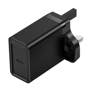 Vention FADB0-UK 1-Port USB-C 20W Black Charger / Charging Adapter #FADB0-UK