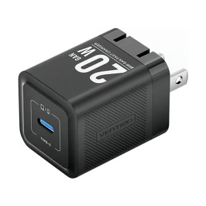 Vention FEPB0-US 20W GaN USB-C Black Charger / Charging Adapter #FEPB0-US (2 Pin, US)