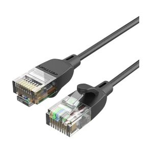 Vention IBIBF Cat-6A UTP, 1 Meter, Black Network Cable #IBIBF, Patch Cord
