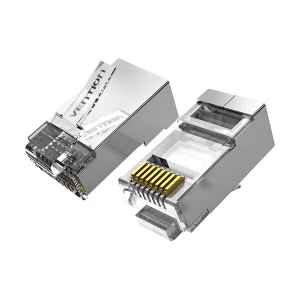 Vention IDFR0-10 Cat 6A FTP Transparent RJ45 Modular Plug #IDFR0-10 (10 Pcs)