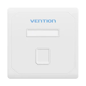 Vention IFDW0 1 Port Keystone Jack White Wall Plate #IFDW0
