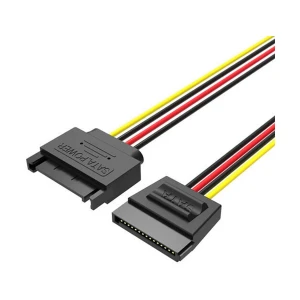 Vention KDABY Sata 15-pin Male to Female 0.3 Meter Black Power Extension Cable #KDABY