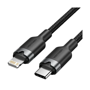 Vention LALBF USB 2.0 Type-C Male to Lightning Male 1 Meter Braided Charging & Data Cable
