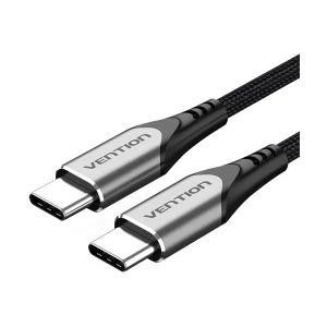 Vention TADHG USB 2.0 Type-C Male to Male, 1.5 Meter, Gray Braided Charging & Data Cable #TADHG