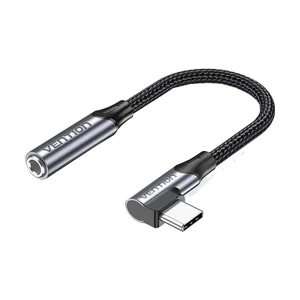 Vention BGLHA Type-C Male to 3.5mm Female, 0.1 Meter, Gray Audio Converter #BGLHA