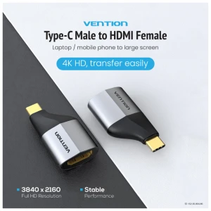 Vention TCDH0 Type-C Male to HDMI Female Gray Converter #TCDH0