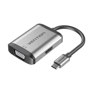 Vention TFAHB Type-C Male to HDMI, VGA, USB 3.0, PD Gray Converter #TFAHB