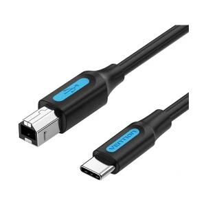 Vention USB 2.0 Type-C Male to Type-B Male 1.5 Meter, Black Printer Cable #CQUBG