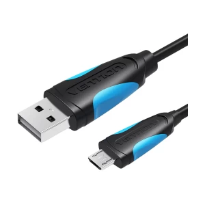 Vention VAS-A04-B100-N USB Male to Micro USB, 1 Meter, Black Charging & Data Cable #VAS-A04-B100-N