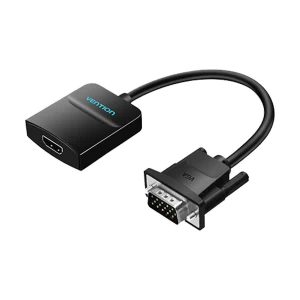 Vention ACNBB VGA Male to HDMI, 3.5mm Audio & Micro USB Female Black Converter # ACNBB